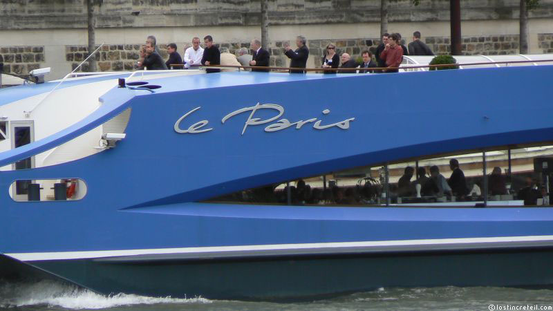 Boat on the Seine river